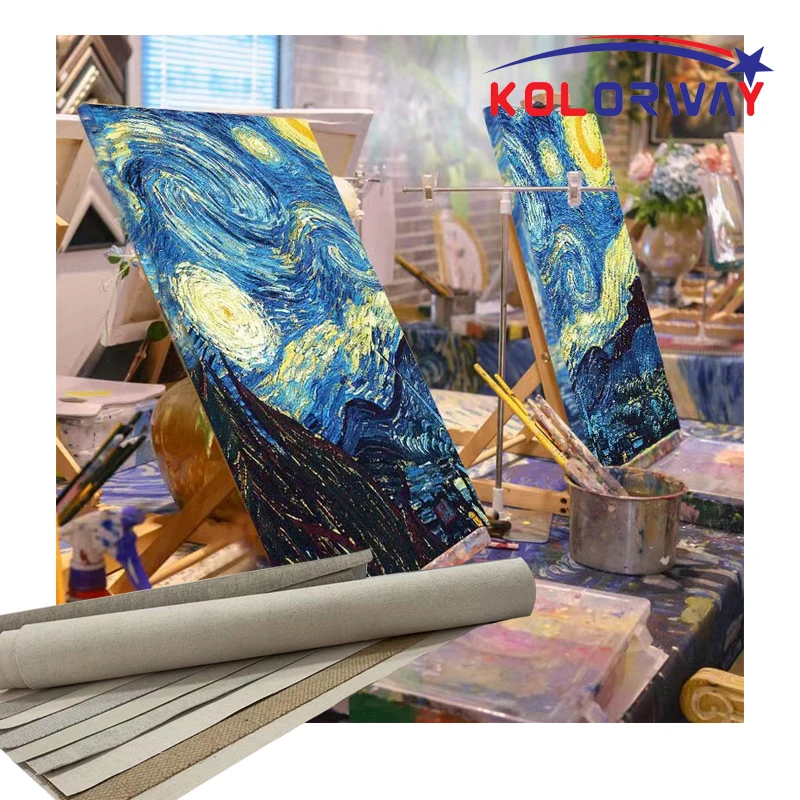 Hot Sale Painting Canvas  Cotton Linen Material Art Painting Canvas Oil Stretched Primed Canvas Roll