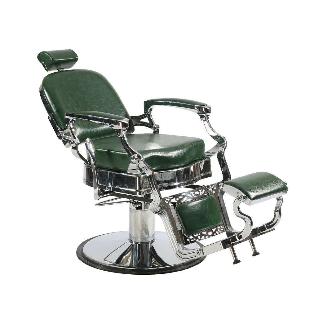 Salon furniture high end retro vintage dark green barber chair hair salon