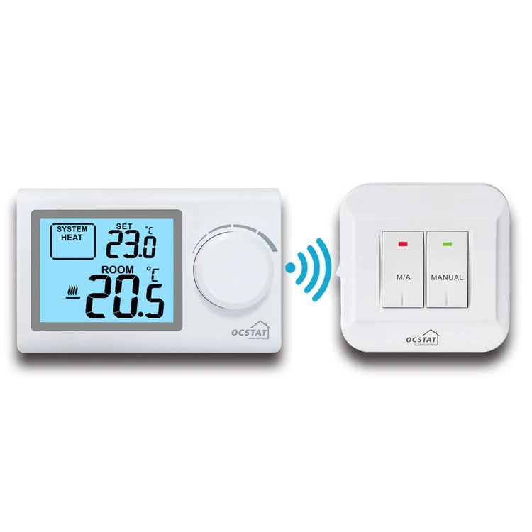 Wireless Heating and Cooling Electronic Digital RF Room Thermostat for Gas Boiler 220V