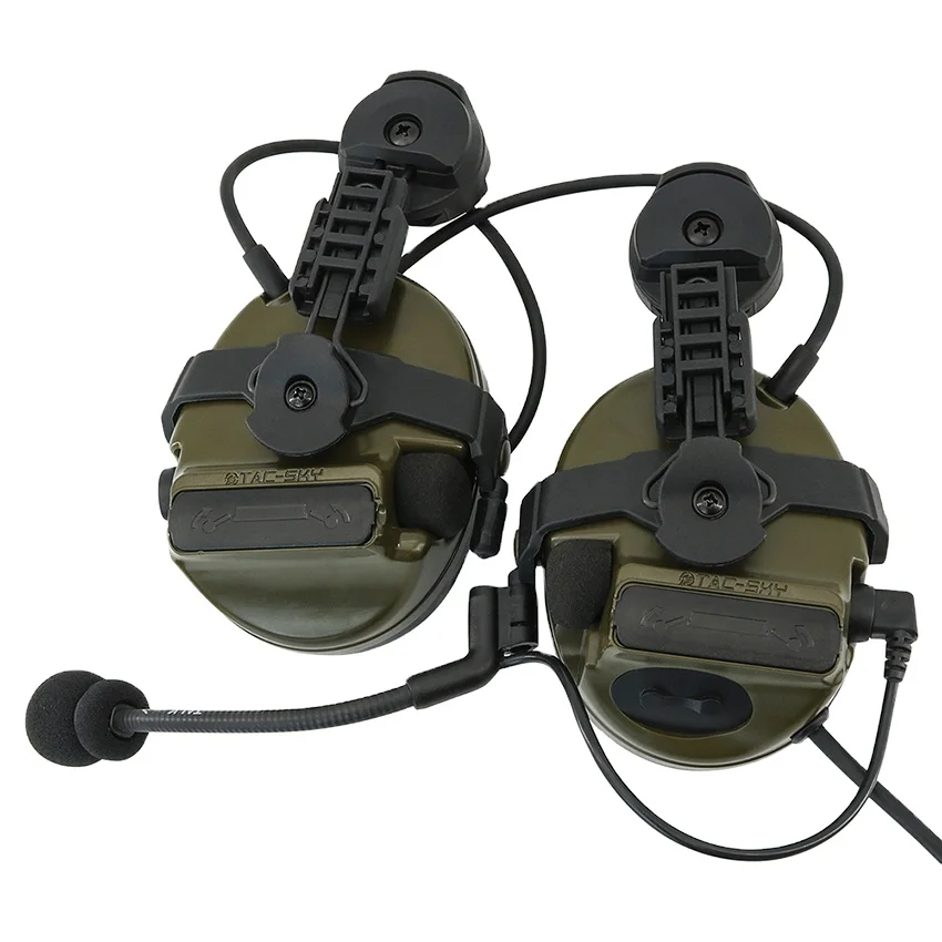 TS TAC-SKY COMTAC III Защита слуха охотничий шлем для стрельбы Тактический дуговой дорожки крепление C3 рация PTT тактическая гарнитура
