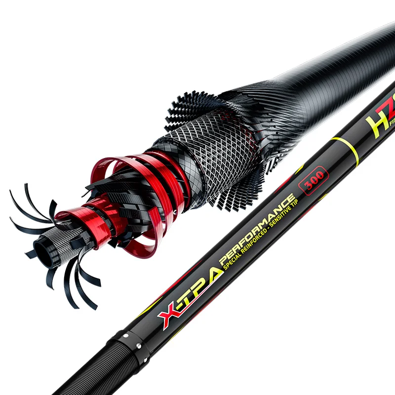 CWTLR01 Ultralight Carbon Spinning Rod 2.4M-3.6M High Quality 5-8 Sections Telescopic Carbon Fishing Rod Spinning Reel