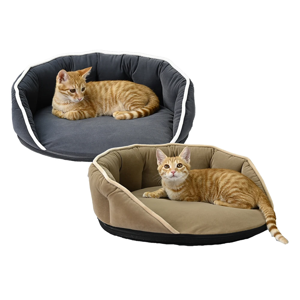 Orthopedic Sofa Cotton Indoor Sleeping Washable All-Season Custom Logo Pet Bed Nest House For Dog Cat