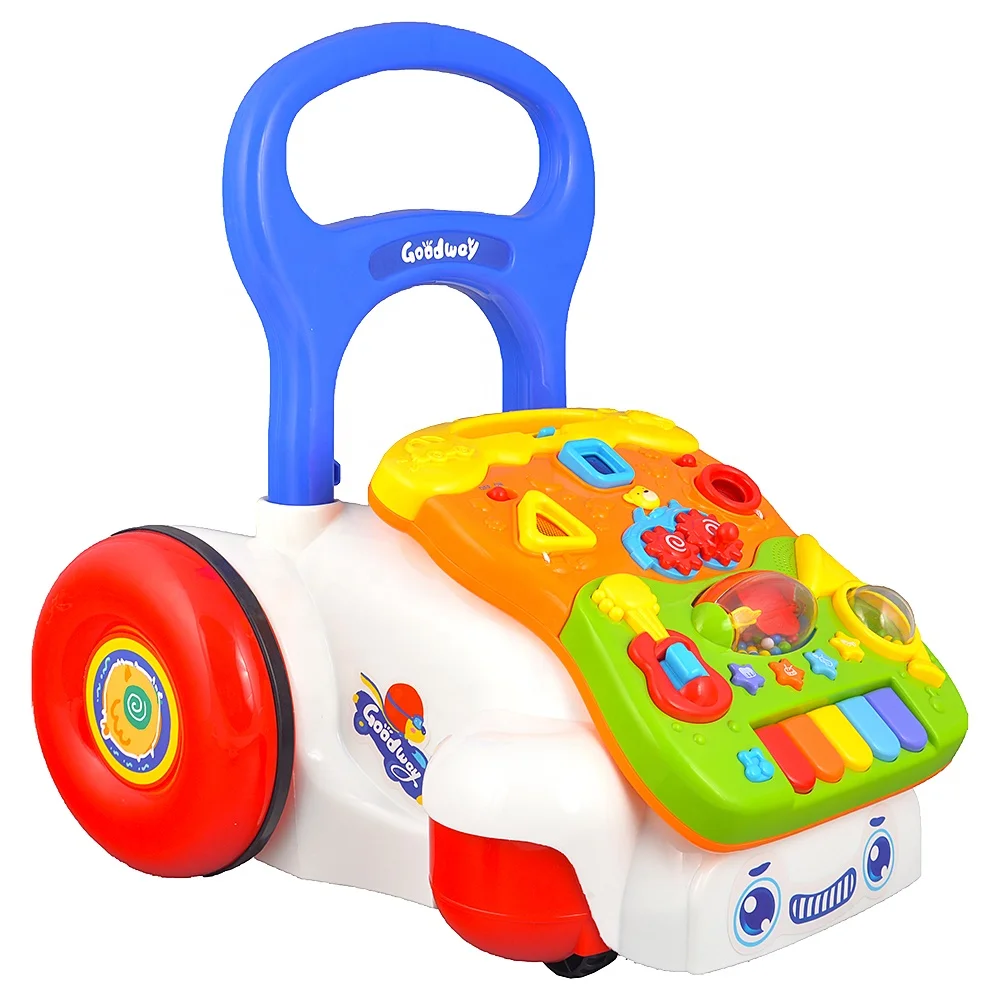 Plastic Stroller Toy Musical Kid Walk Infant Colorful Baby Walker High Presents Baby Walker with Light and Music Support