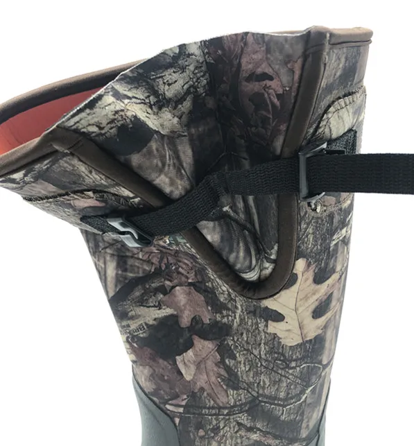 Unisex Best Quality Waterproof Camo Hunting Neoprene Rubber Boots With Adjust Buckle