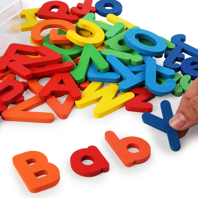 Alphabet Letters Window Sticker Classroom Decor Kids Learning Child Cards Toys Diy Magnetic Alphabet Puzzle Wood Toy