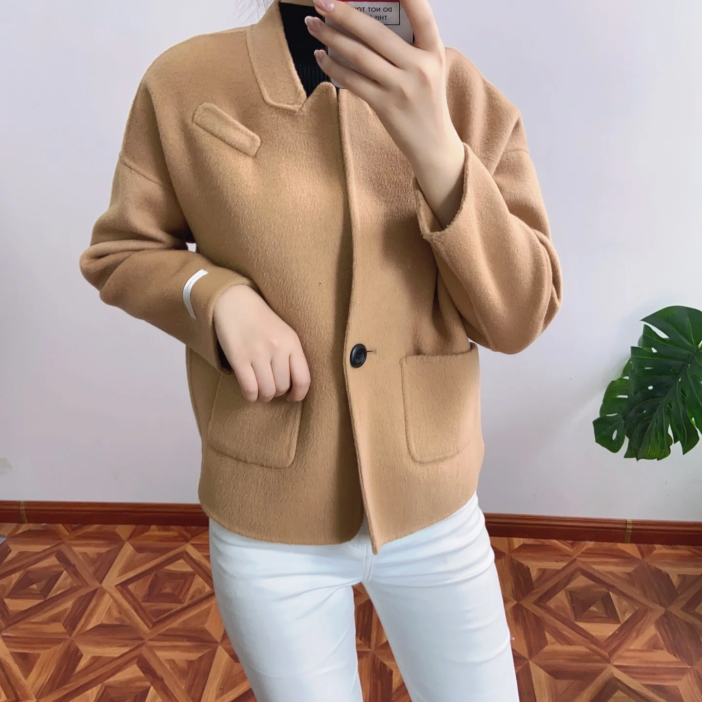 Elegant Stylish Women Trench Coat Comfortable Cashmere And Woolen Double Sided Coat Overside Coat