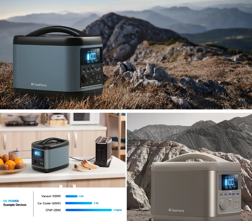 MGCTECH 600W Capacity Super Fast Charging 600w 1200w 2000w Portable Power Station Solar Generator