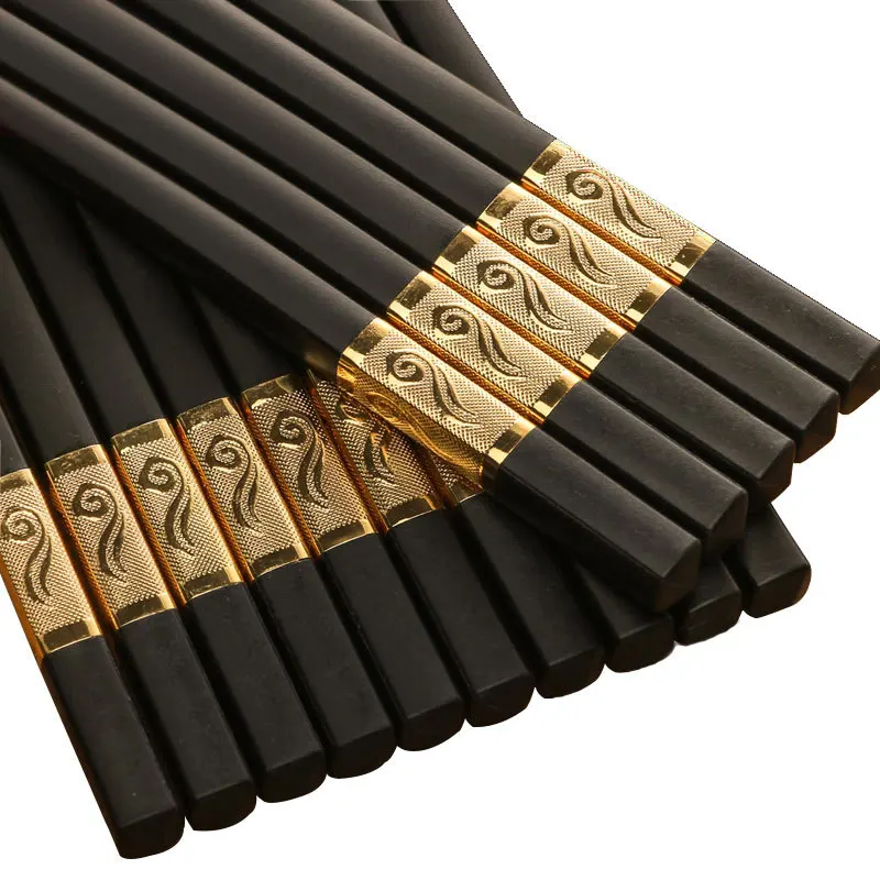 Durable Matte Black Fiberglass Chopsticks Wedding Preferences Palilos Twill Cotton Trousers Mildew-Proof Alloy Chopsticks