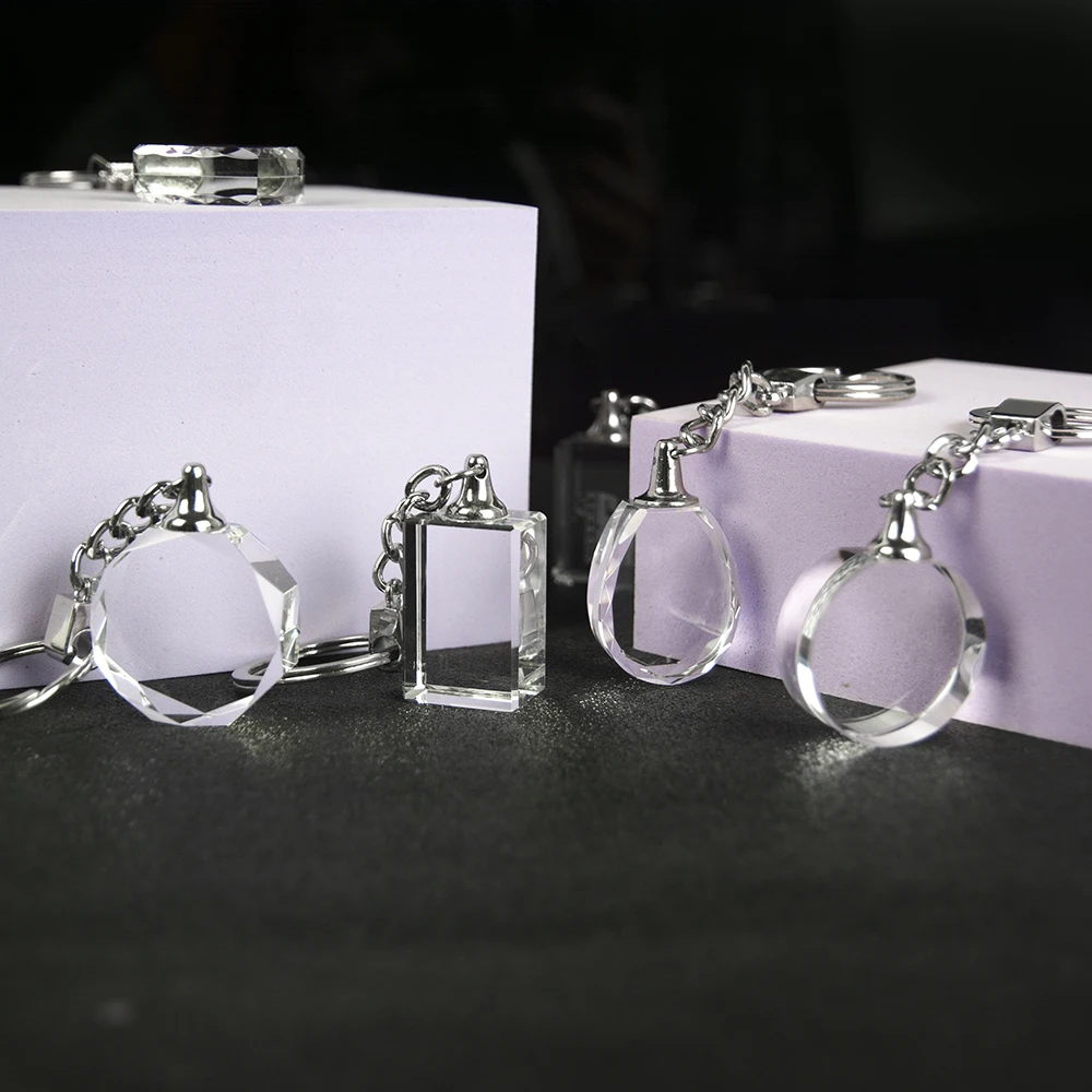 Honor of crystal 2023 Giveaway Gift Cheap Crystal keychain The Led Light Keychain With Car Logo Engraved