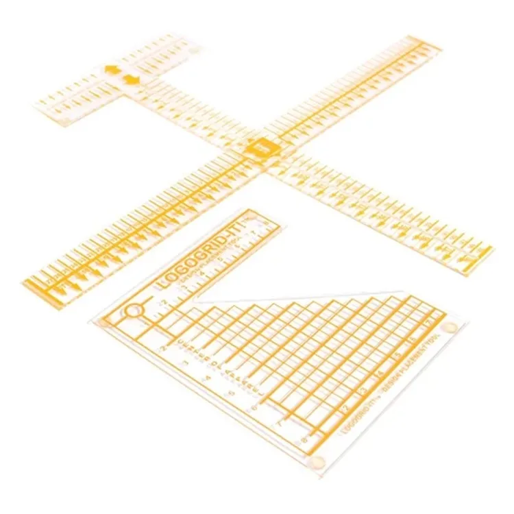 Clear Acrylic T-shirt Ruler Guide Tool Plexiglass Fabric Sewing Ruler