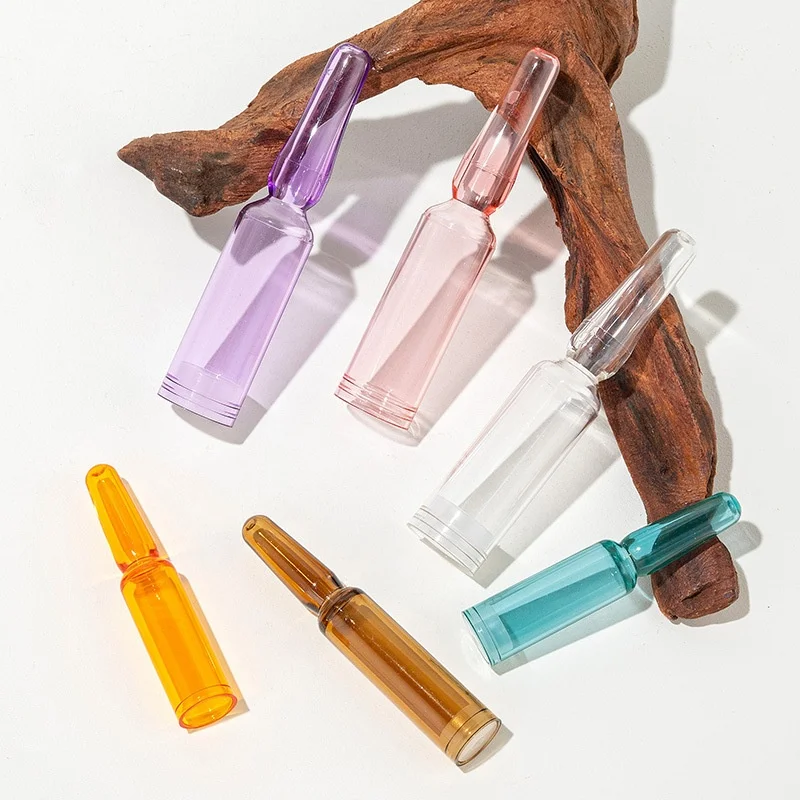 Hot Sale Sealing Type Easy Open End Ampoule Bottle 1.5/2/3/5ml Plastic Colorful Skin Care Essence Ampule Small Trial Set Bottles