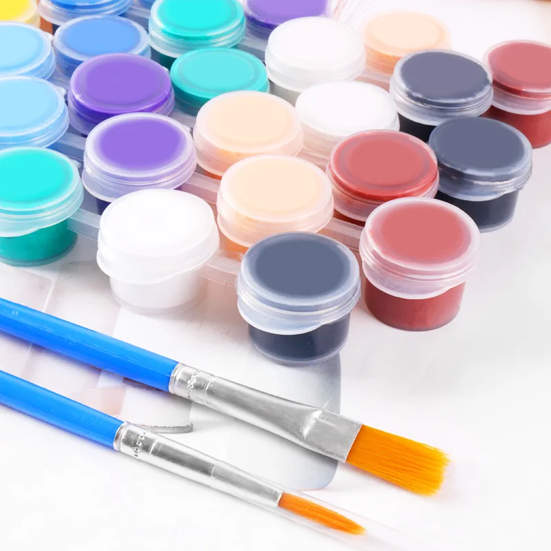 Amazon Hot Sale 5ML OEM Watercolor Colour Strip For Kid Eco Friendly Pot Painting Art Non-Tox Acryl Color Acrylic Paint Set
