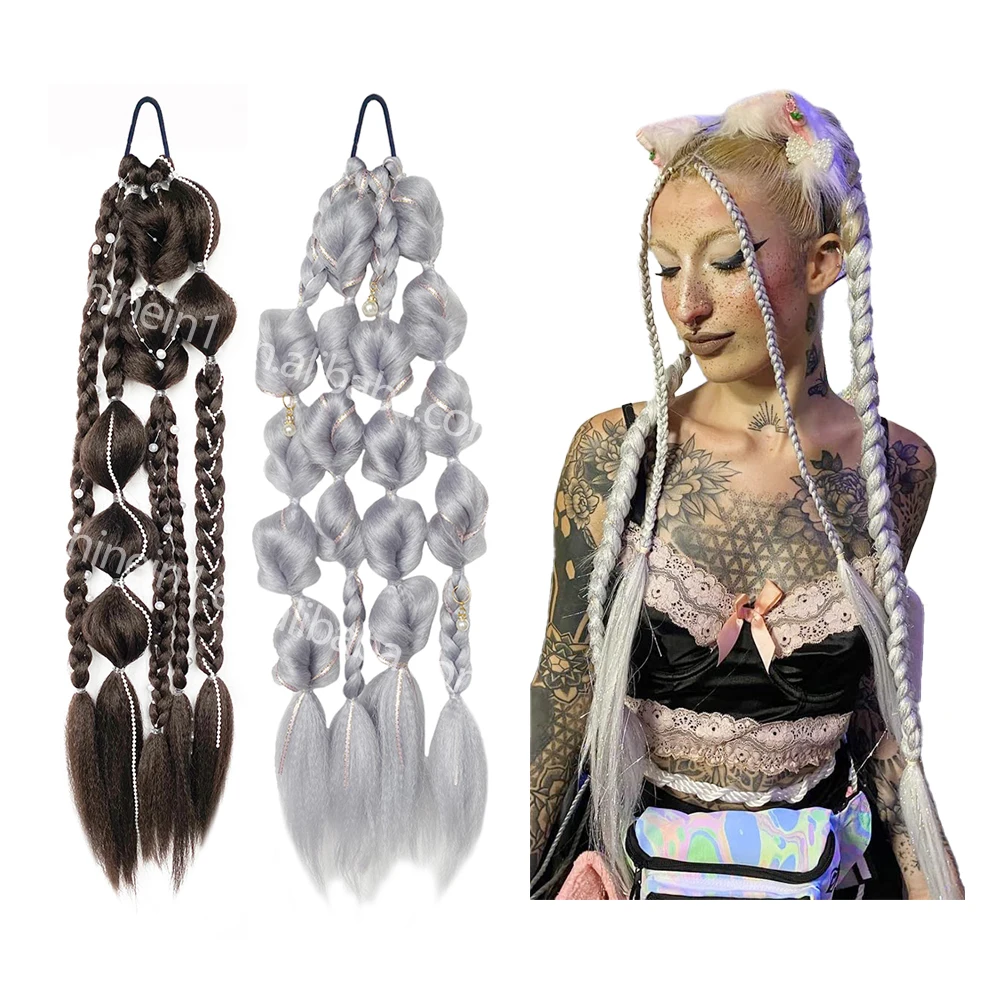 Wholesale 24inch Twist Crochet Synthetic Hair Ponytail Bubble Box Jumbo Braiding Hair Extensions For Woman