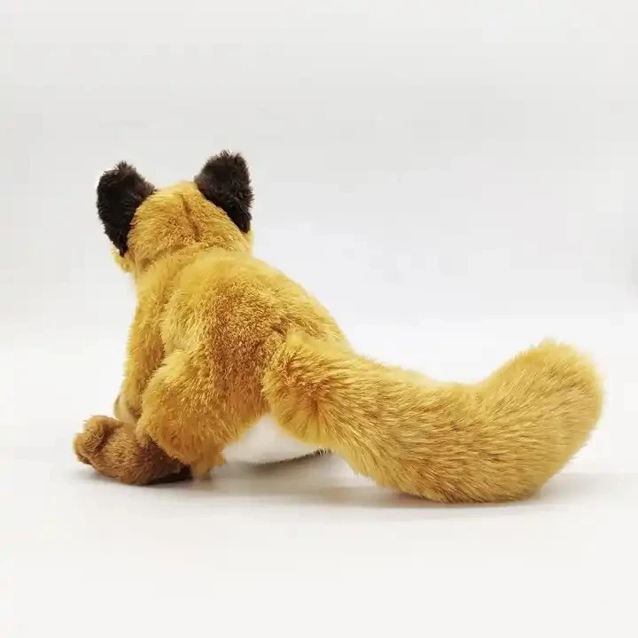 Custom Cute Plush Fox Toy  Lifelike Soft Stuffed Animal Toy Plush Fox