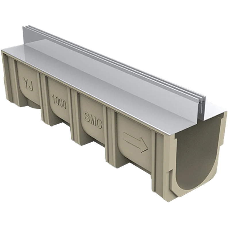 Factory CO 400*325 slot drain stainless steel water channel drainage polymer concrete drainage channel grating drainage cover