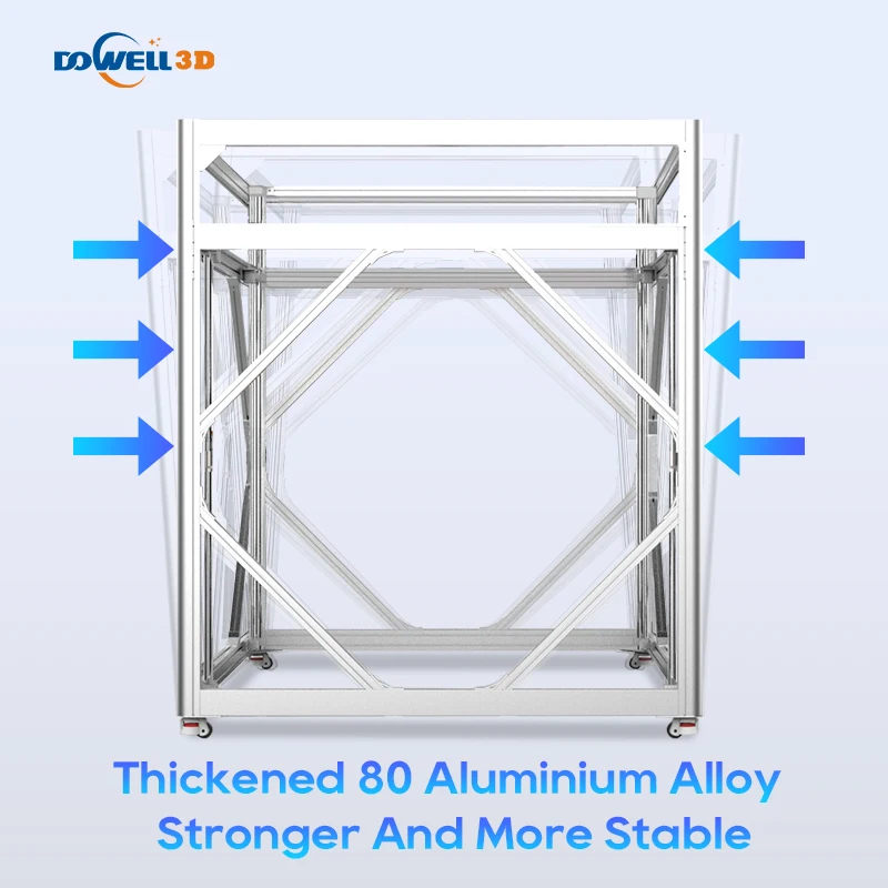 DOWELL 2000mm 3dprinter with enclosure industrial Dual extruder imprimante 3d printing machine Sculpture 3d printer