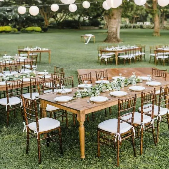 Wholesale banquet farm event table commercial hotel furniture hotel wood wedding table
