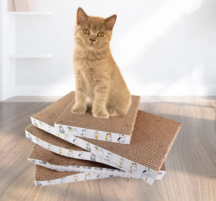 Wholesale Cat Scraper Wearable Toy Cat Scratcher Cardboard Katten Board Scratching toy Claw Grinder corrugated cat scratch board