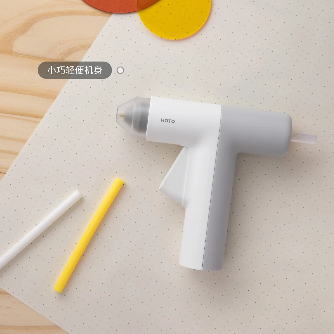 HOTO Mini Melt Glue Gun with 10PCS Hot Sticks Heating Fast for DIY School Home Quick Repairs Creative Arts &