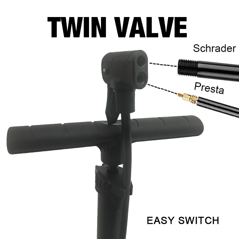 Top Quality High Pressure 160PSI Iron Material Bicycle Floor Pump Color Customized Bike Tire Pump