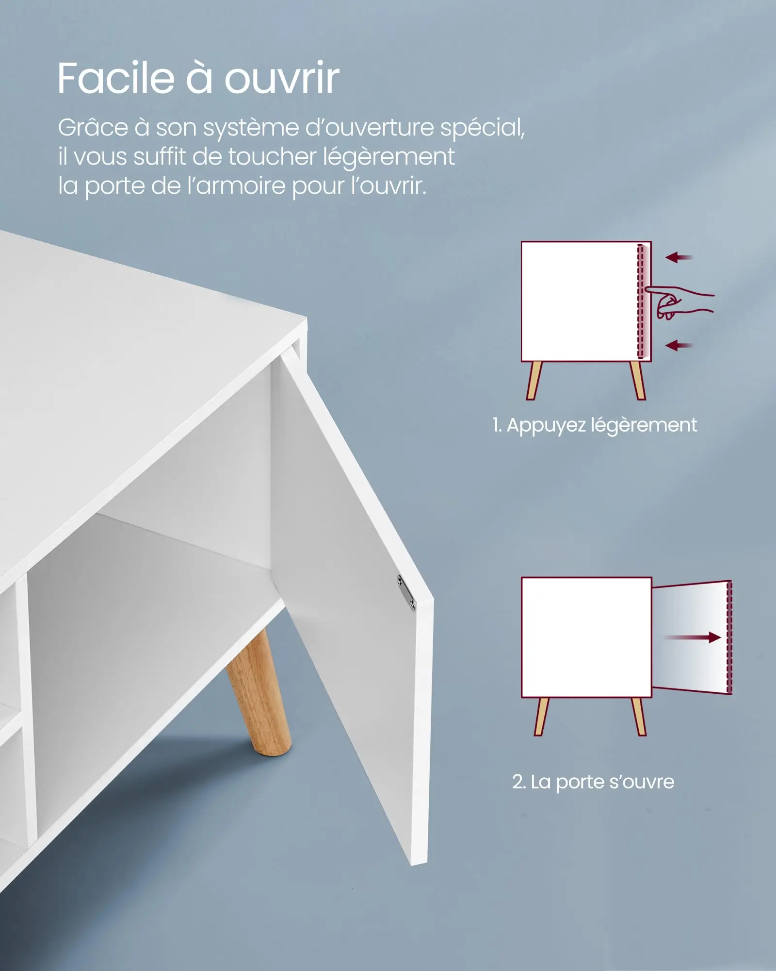 Modern meuble tv Storage Table for Living Room Console Table with Storage Shelves  for TVs up to 55 Inch Game Console Storage