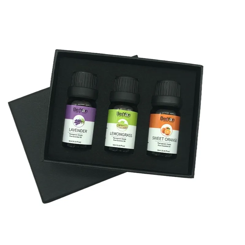 Private Label Natural Pure Essential Oils Set 3x10ml For Yoga Meditation Room Fragrance Bathing and Relaxation Candle making