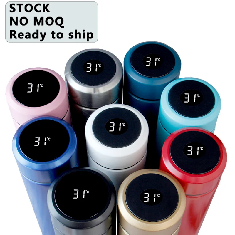 500ml Led Temperature Display Vacuum Insulated Stainless Steel Smart Bottle Water Thermos