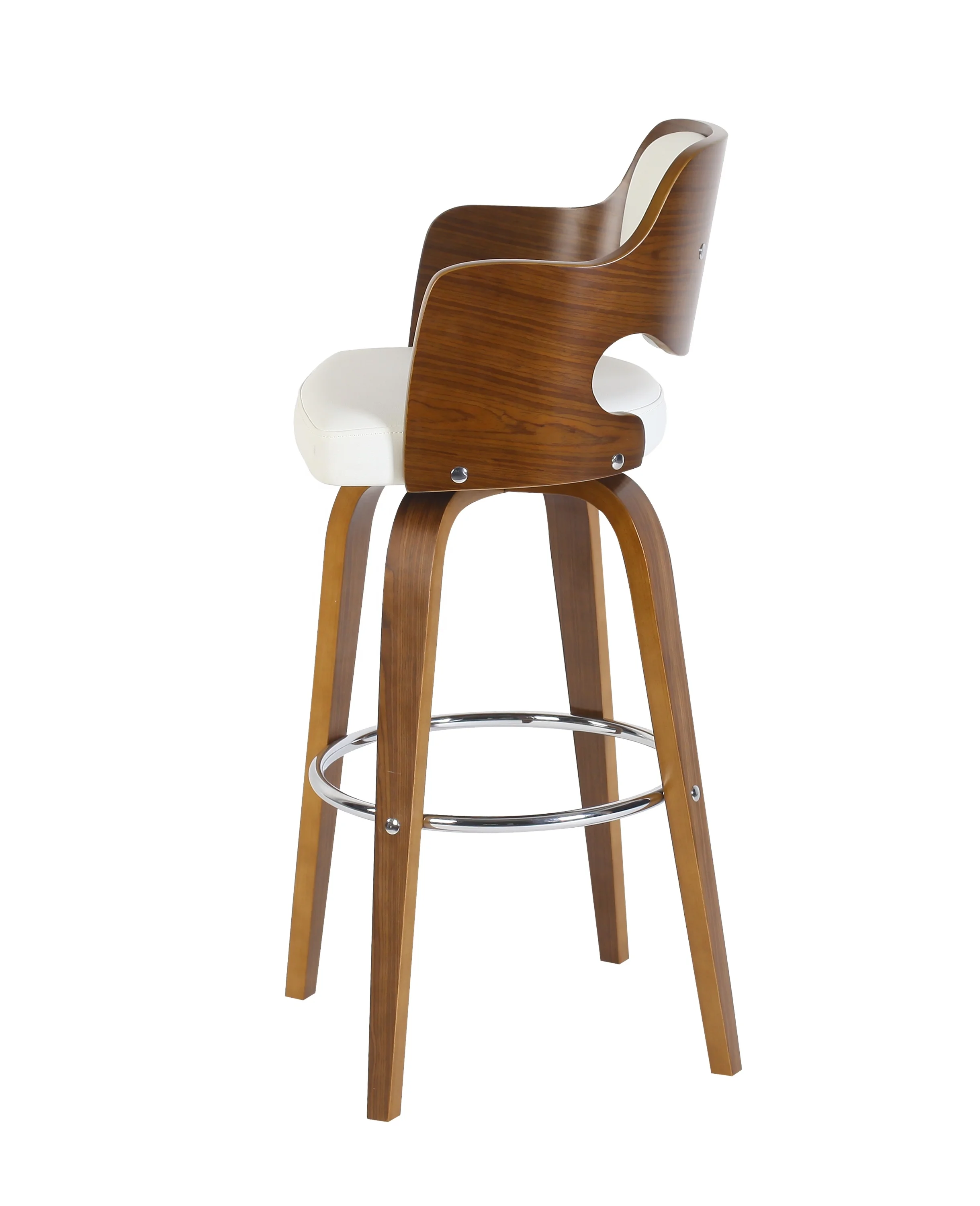 Arcuate Gold Counter Stool Chrome Swivel Restaurant Wishbone Clear Bar Stool Supplier