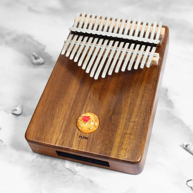 17 key Finger Piano Kalimba hand plucked portable kalinba Good sound acacia Music Instrument Inlaid flowers gift