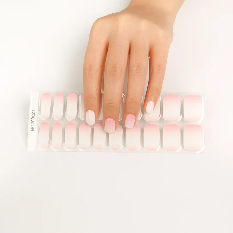 Korean style new gel nail sticker with UV lamp gel nail wraps
