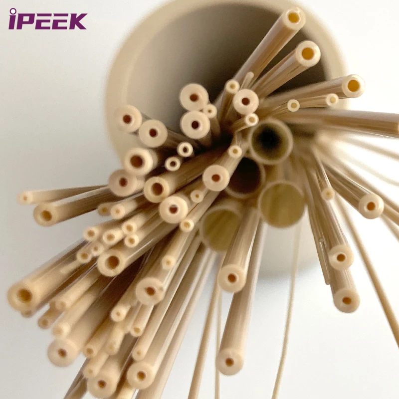 iPEEK Ultra-thin Hard Plastic Round Small Diameter Plastic Tube 1mm PEEK Tubing Dispensers for Medical Use