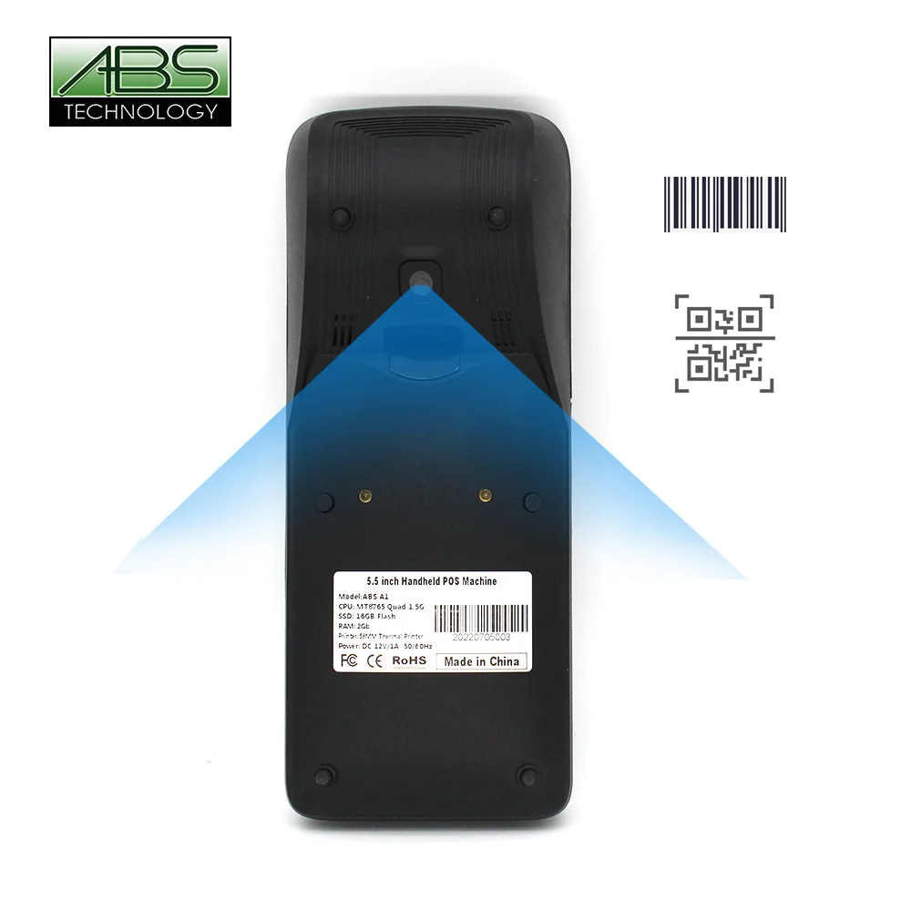 Hot Selling Portable Handheld Android POS Terminal with 58mm Printer NFC Wi-Fi Bluetooth USB Connectivity Shopping Mall Cashiers