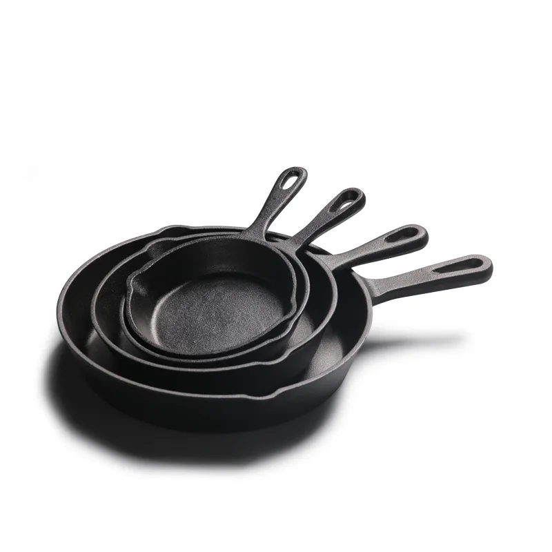 Best whole cast iron pre-seasoned kitchen cooking ware non stick skillet frying pans
