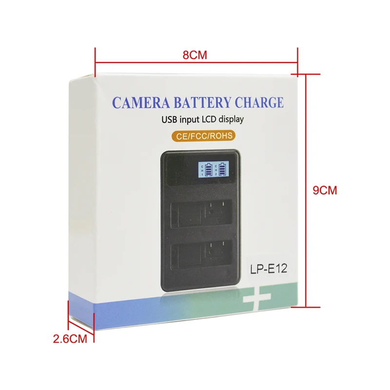  LP-E12 LPE12N Замена ЖК-дисплей Dual USB Автомобильное зарядное устройство для Canon Rebel SL1 100D EOS M50 M100 M M2 M10 беззеркальных цифровых