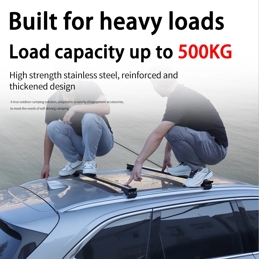 Toyota series RAV4highlander PRADO land cruiser venza Fortuner cross bar roof rack crossbar stainless steel thickened super load