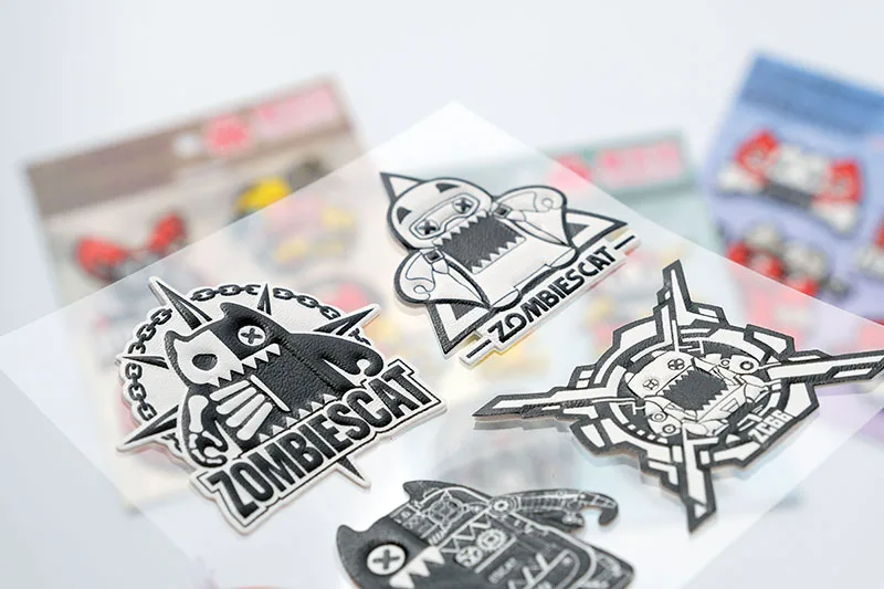 Nekoni PVC Leather Stickers Bag Jeans Stickers 3D Puffy Decorative Decals Adhesive Decals for Shoes Stickers Jeans