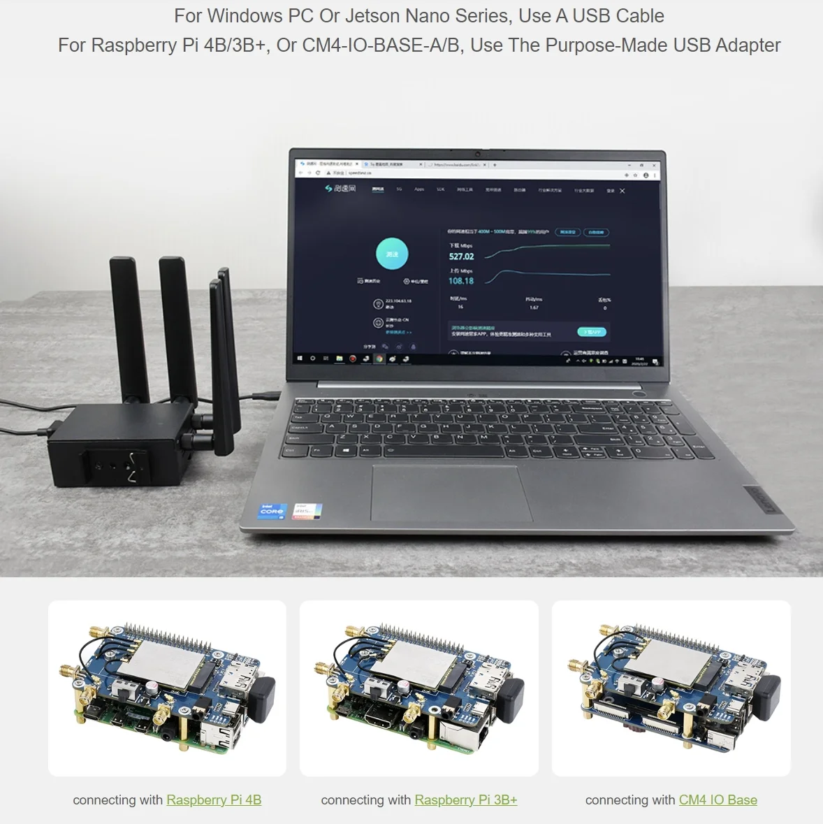 Raspberry Pi 5G Communication Module 5G/4G/3G GNSS For Raspberry Pi 4B 5G Wireless Router 5G Live Streaming