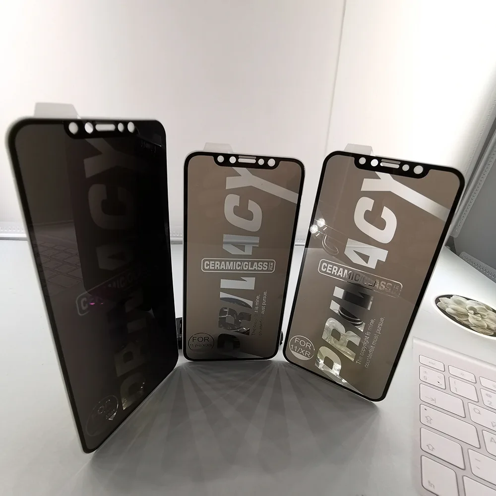 Ceramic Screen Protector For iPhone 16 12 15 13pro 14max Privacy Ceramic Screen Glass 9H PMMA Anti-scratch Tempered Glass Film