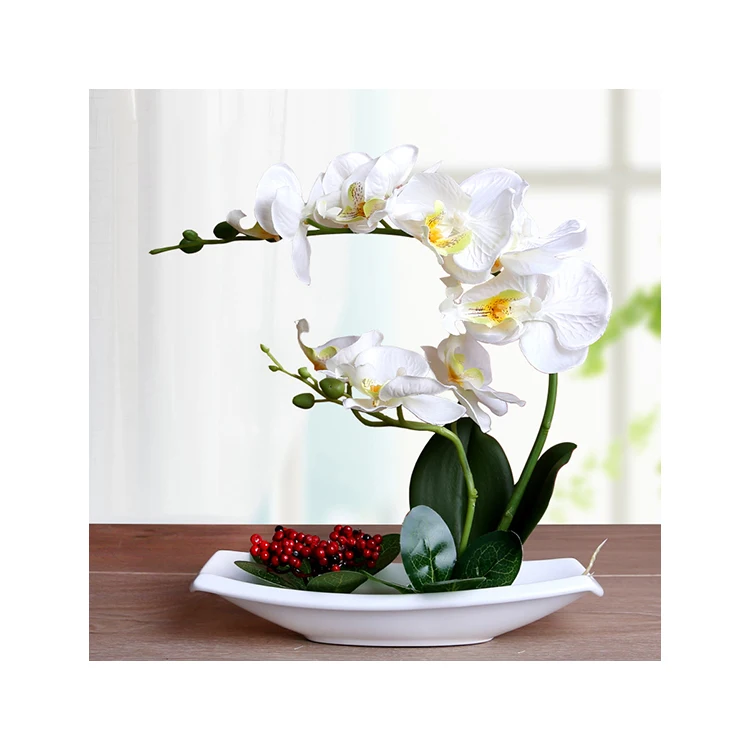Wholesale holiday home decoration high quality real touch artificial butterfly orchid flowers