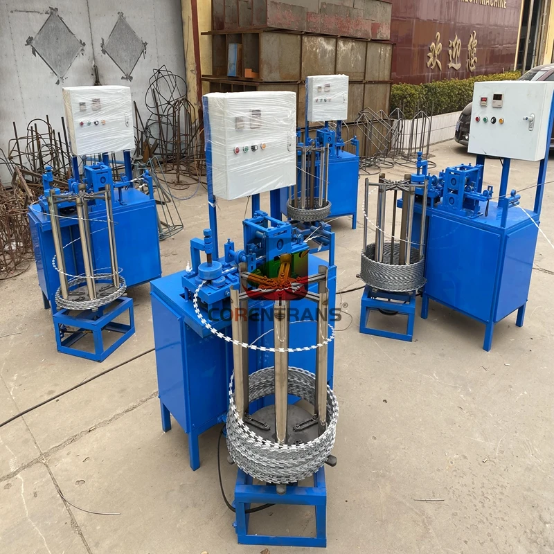 High Speed Auto Concertina Razor Blade ribbon Barbed Wire Mesh Making Machine for Security Fence