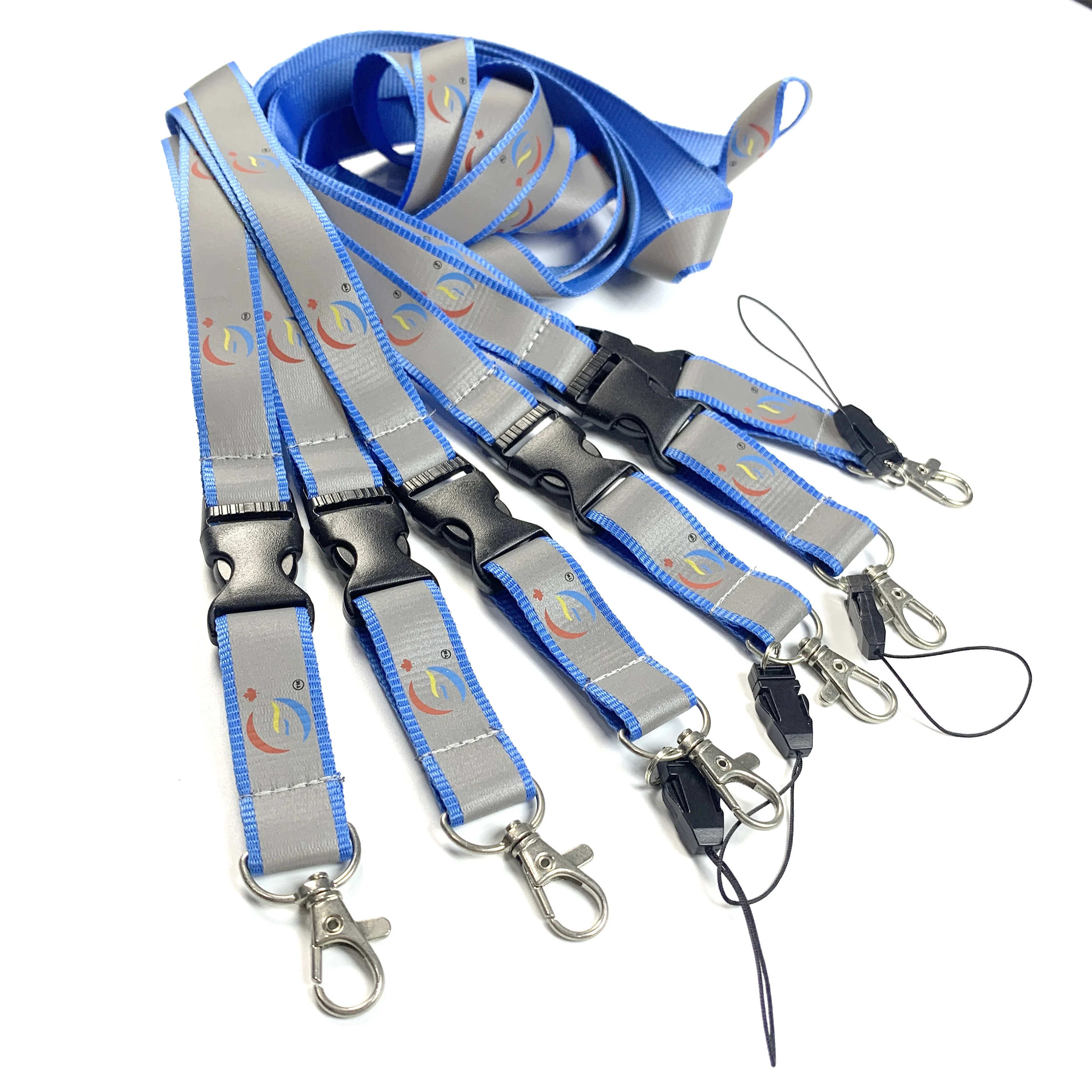 Patch Phone Customized Neck Hanging Mobile Phone Retractable Sport Badge Holders Lanyards With Logo Custom