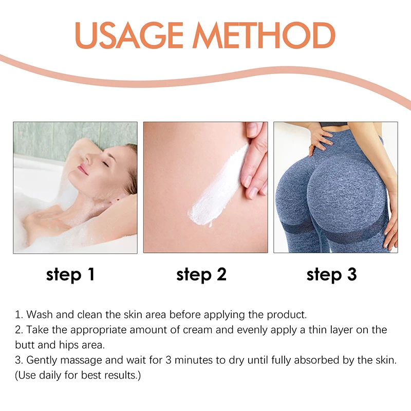 Private Label Wholesale Organic Hip Cream Enlargement Lift up Buttock Massage Butt Enhancement for Women