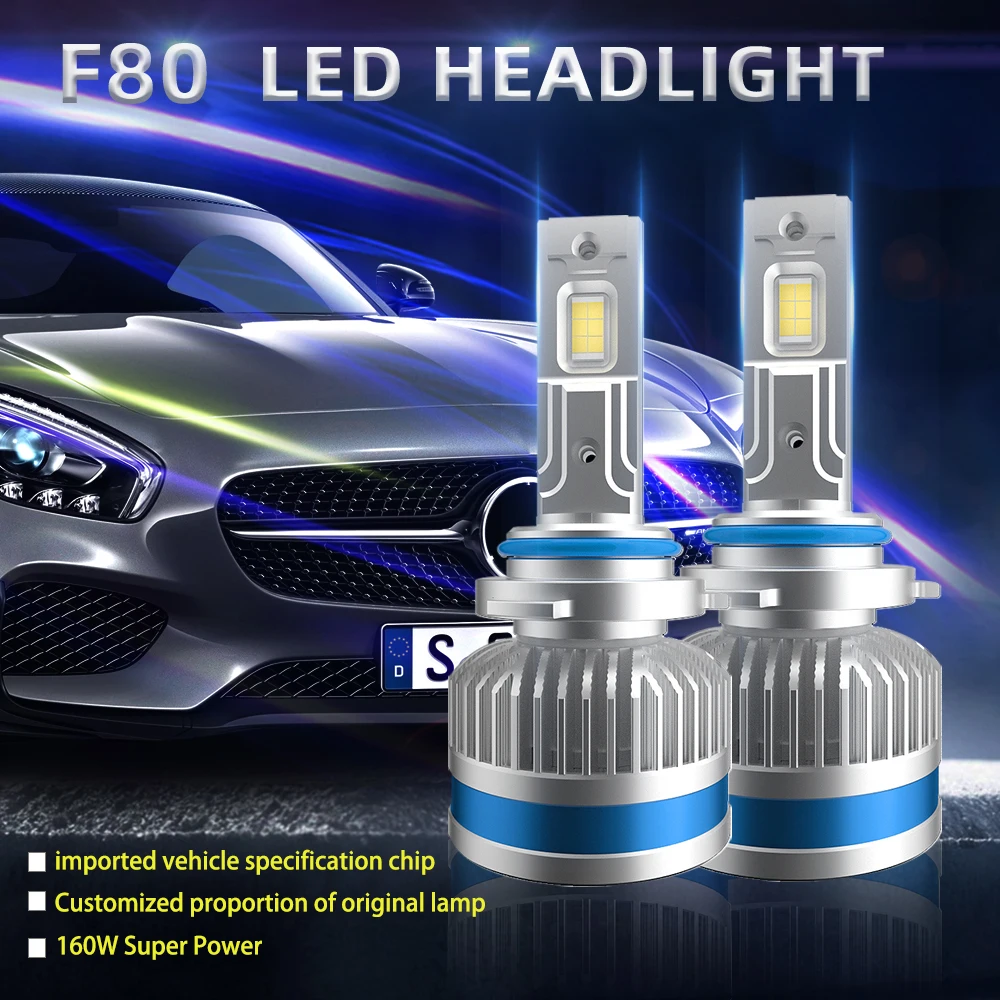 Best brand led headlight 9005 h3 h1 h3 h7 9006 880 881 h8 9 11 led auto lights bulb 160W lamp 6500k
