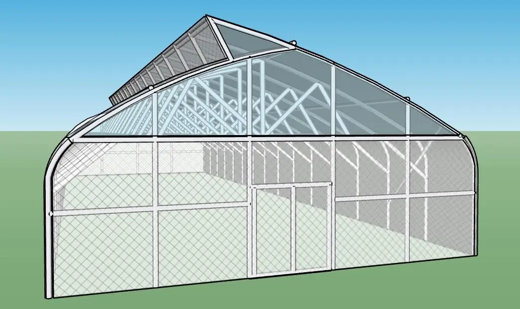 China Cheap Plastic Film Cover Single-Span Greenhouse PE Film Cover Green House Metal Frame