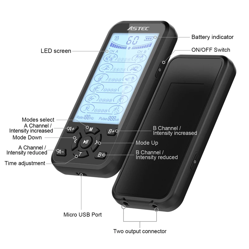 Electric body massager low frequency pain relief health muscle stimulator ems tens unit manufacturers
