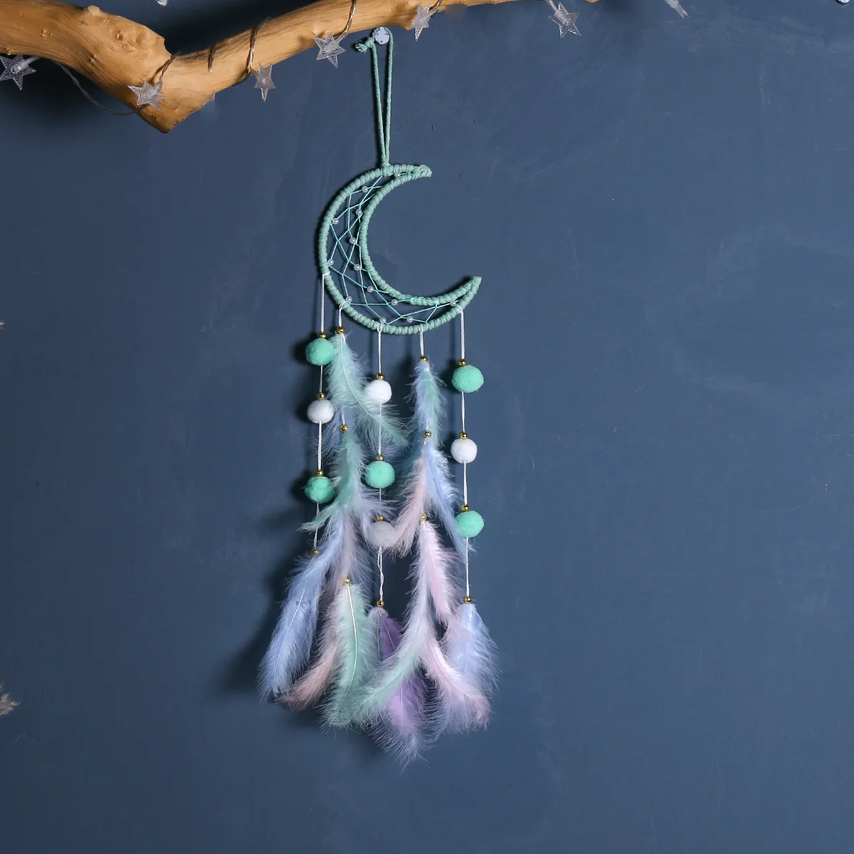 Wholesale Wall Art Handmade Dream Catcher Macrame Home Decoration Moon and Star Dream Catcher for Bedroom