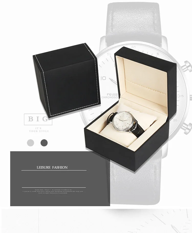 High Quality Pu Material Custom Logo Accepted Direct Factory Sale Watch Box
