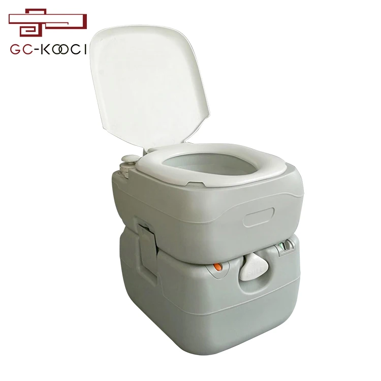 Guci european design reuse type camping toilet easy assembly portable large storage plastic toilet