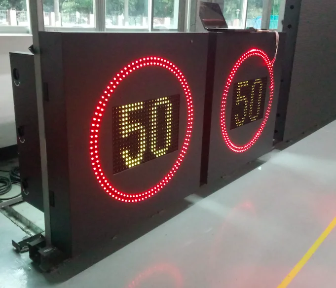 Traffic speed limit sign VMS  for highway and road traffic display warning remind
