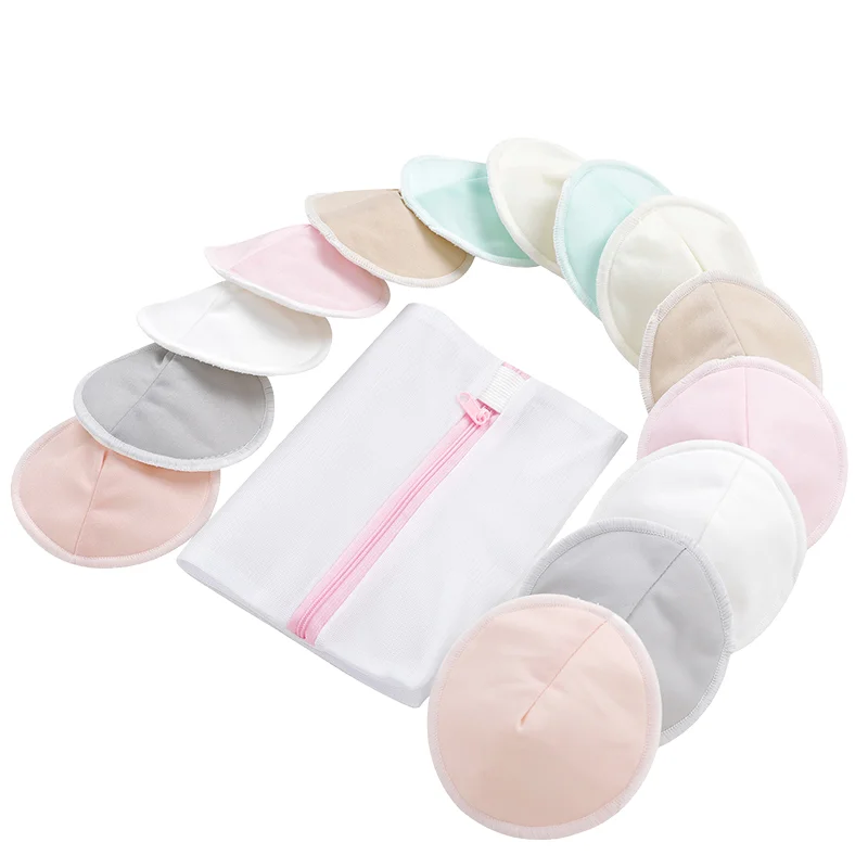 2024 Reusable Ultra-Thin Bamboo Breast Pads Custom Nursing Mouse Pad Organic Cotton Absorbent Feature